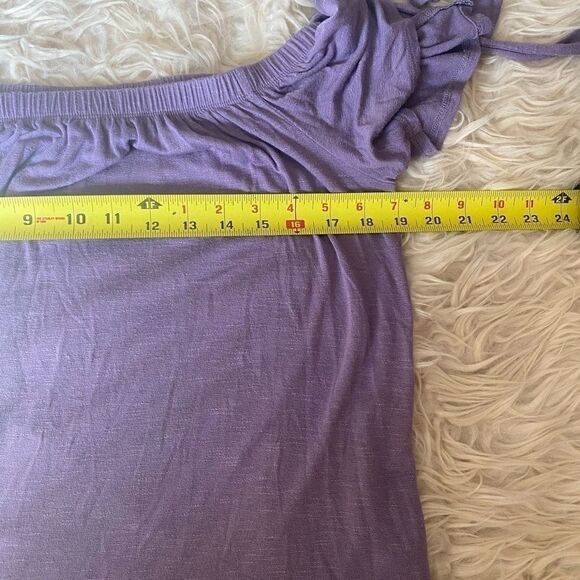 Pink Rose off the shoulder purple blouse - Picture 7 of 7